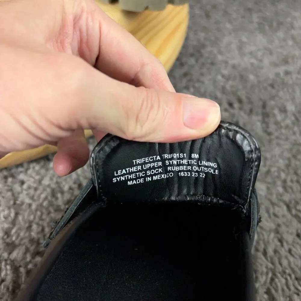 Steve Madden Shoes Trifecta Y2K Women Size 8 Leather Black Green Chunky Platform